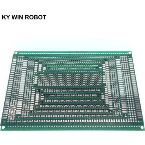 2x8 3x7 4x6 5x7 6x8 7x9 8x12 9x15 10x15 cm Double Side Prototype Diy Universal Printed Circuit PCB Board Protoboard For Arduino