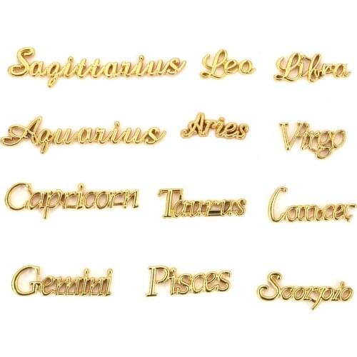 Resin Mold Fillers Constellation DIY Jewelry Accessories Metal Accessories Epoxy Jewelry Star Moon Planet English Letter Shell