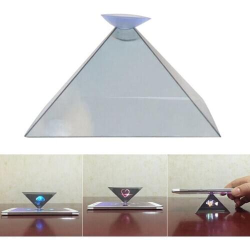 Holographic Projector 3D Hologram Pyramid Display Projector Universal Video Stand For Smart Dropshipping Mobile Phone W9G7