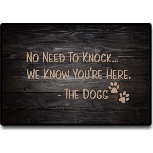 Interesting doormat, no need to knock, the dog reminds us of its existence, indoor/outdoor/front floor mat