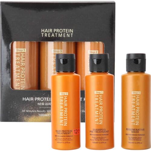 Keratin Hair Straighteners Hair Shampoo Repair Conditioner Brazilian Keratin Smoothen Hair Mask Hair Care Set Hair Treatment