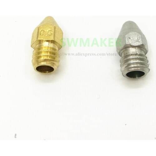 SWMAKER Brass copper/stainless replacement Nozzle for Zortrax M200 Afinia/UP 3D Printer 0.2mm/0.3mm/0.4mm/0.5mm