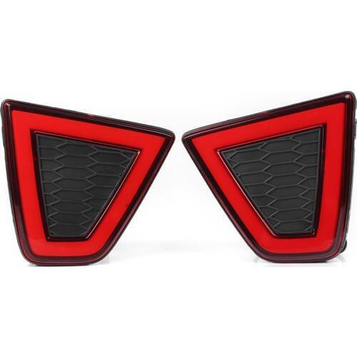 LUCKMART 12V Red LED Tail Light Rear Bumper Reflector Tail Brake Light Suitable For Jazz 2014-2015abs + Imported Led Beads