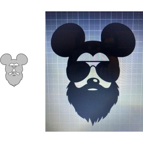 Metal Cutting Dies Uncle glasses Stencil template Die Cut Scrapbooking embossing dies art decoration Craft knife mold