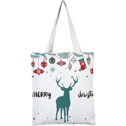 Women Fashion Canvas Shopping Bag Print Female Cotton Cloth Handbag Shoulder Bag Eco Storage Tote Reusable Grocery Shopper Bags