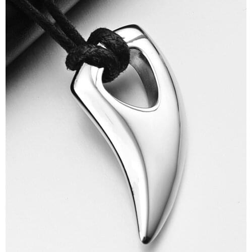 New Trendy Spiked Horn Shape Pendant Necklace Mens Necklace Fashion Metal Pendant Accessory Party Jewelry