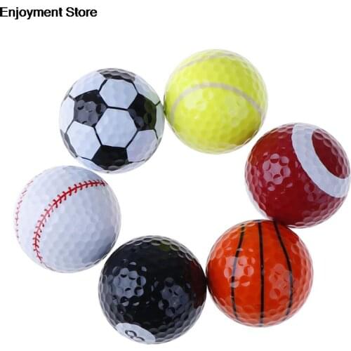 New Novelty Colorful Sports Golf Balls Golf Game Strong Resilience Force Sports Practice Funny Balls Gift Indoor Outdoor
