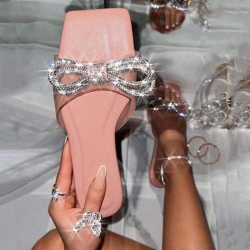 New Summer Women Sandals PVC Bow Bow Flat Shoes Ladies Beach Shoes Slip on Sandals Women Roman Gladiator Sandal Female Sandlias