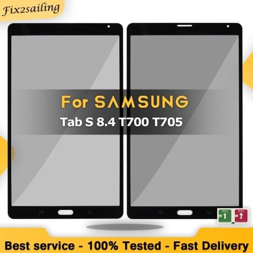 New Tested Touch For Samsung Galaxy Tab S 8.4 T700 T705 SM-T700 Front Glass Touch Screen Outer Panel Replacement