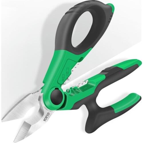 LAOA 7Inch Electrician Scissors 1.5-4mm² Wire Cutter Stripping Cutting Terminal Crimping Tools