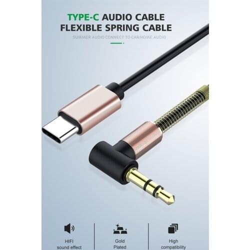 Portable Type-C To 3.5mm Jack Type-C To Male Audio Lead Cable For Mobile Phone Tablet Headset Speaker Type-C Interface