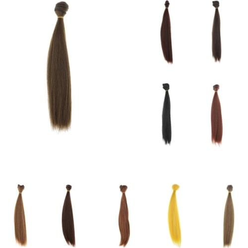 Prettyia 25cm Multicolor Long Straight Wig
