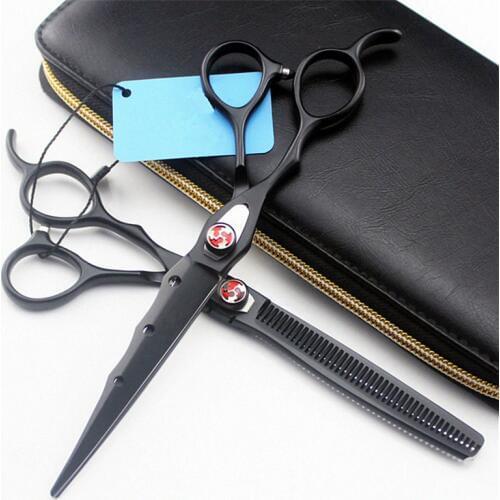 Professional japan 440c Left hand 7 inch cut hair scissors cutting barber makas haircut thinning shears hairdressing scissors