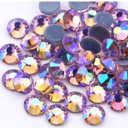 Light Rose AB/Pink AB flatback rhinestone hot fix crystal glitters strass glass hotfix stones for art dress cloth accessory
