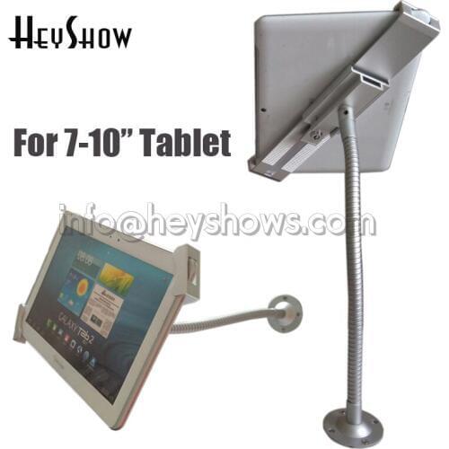 Universal Tablet Security Stand Alloy Ipad Wall Tube Mount Kiosk Display Holder Lock Seguridad For 7-10.1" Tablet With Keys