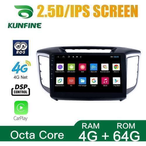 Octa Core Android 10.0 Car DVD GPS Navigation Player Deckless Car Stereo for Hyundai IX25 2014 -2020 Radio