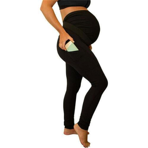 Women Maternity Leggings Seamless Pants Stretch Pregnancy Trousers Clothes