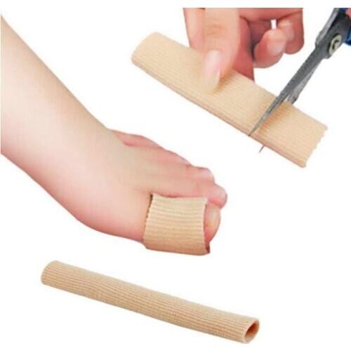10pcs Fiber Gel Tube Bandage Finger & Toe Protectors Toe Separator Finger Protector Pedicure Tools Foot Care Feet Pain Relief