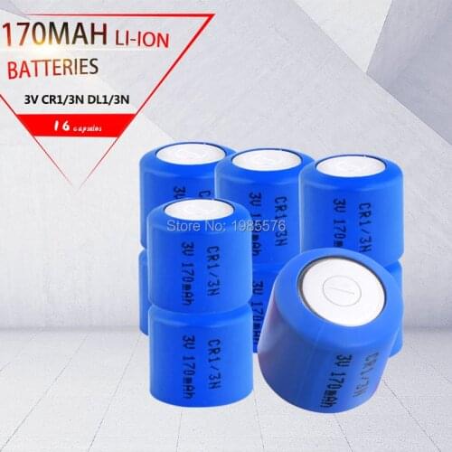16pcs CR1 3N CR11108 CR1/3N CR-1/3N CR-13N K58L 13N 1/3N 3V lithium battery for Camera Glucometer
