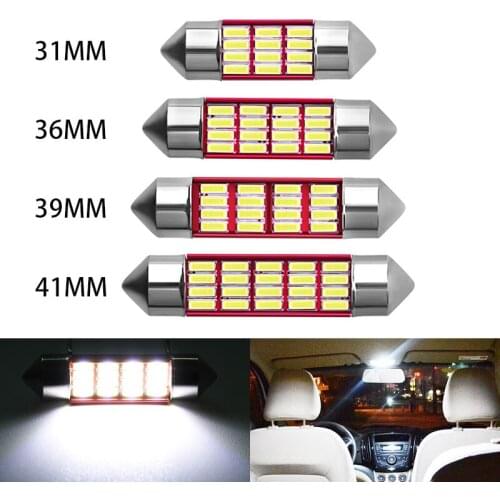 1x Festoon LED Bulb C5W 31mm 36mm 39mm 42mm CanBus Festoon Dome Light C10W 4014 SMD Auto Car Styling Interior Reading Light