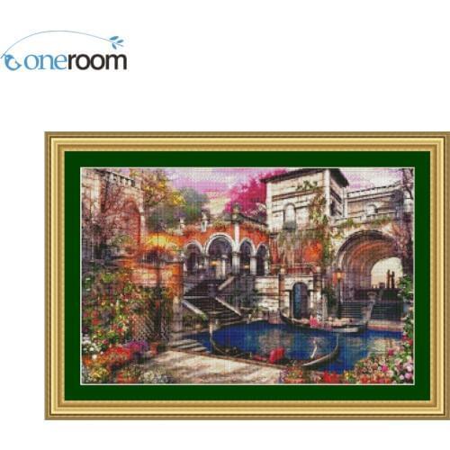 61-44 Big House Chinese Stitch,DIY 14CT similar DMC Cross Stitch,Sets For Embroidery Kits Counted Cross-Stitching