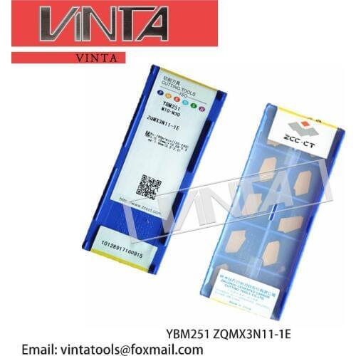 Free shipping high quality 10pcs/lots YBM251 YBC251 YD201 ZQMX3N11-1E cnc carbide milling inserts