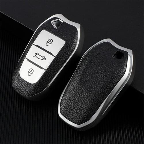 TPU Leather Car Key Case Remote Smart Protector Cover For Citroen C4 B7R Grand Picasso B78 DS DS4 DS5 Car Key Shell Skin
