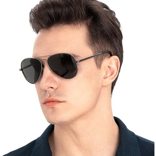 COLOSSEIN Sunglasses Men Polarized Metal Pilot Sunglasses Women Brown Lens Fashion UV400 Classic Men Eyewear Vintage Glasses