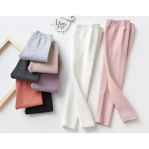 Spring and Autumn Childrens Leggings Korean Candy Color Cotton Girls' Childrens Pants 7096 49
