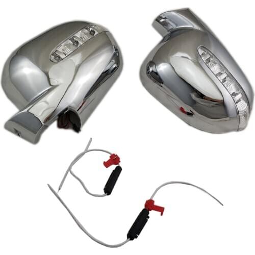 For Mercedes-Benz M-Class W163 ML300 320 350 1997-2005 ABS Chrome Side Door Rearview Mirror Cover Trim Car Styling With LED