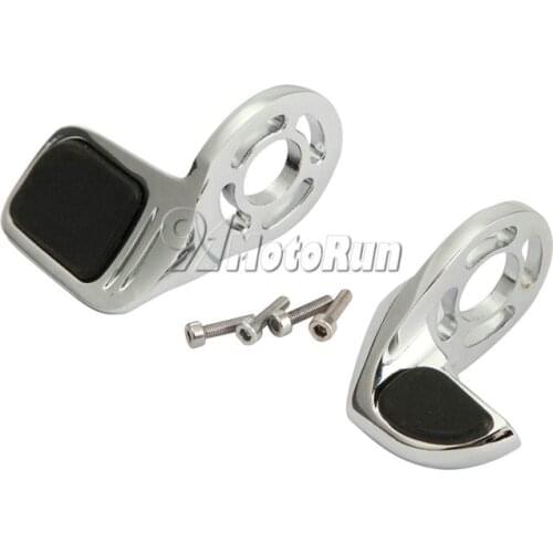Chrome Throttle Assist Motorcycle Cruise Control Wrist Pad Rest For ISO Style Grips