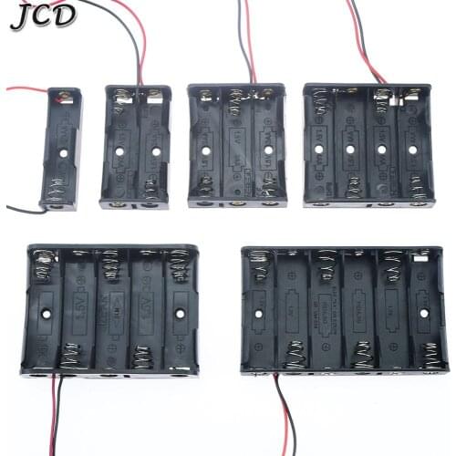 JCD Plastic AA Size Power Battery Storage Case Box Holder Leads With 1 2 3 4 5 6 Slots AA Size Power Battery Storage Case Box