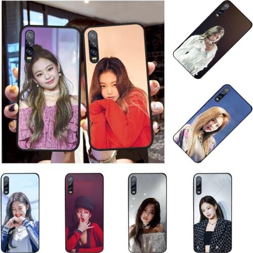 PENGHUWAN Jennie Kim Beautiful Cover Black Soft Shell Phone Case for Huawei Honor 20 10 9 8 8x 8c 9x 7c 7a Lite view