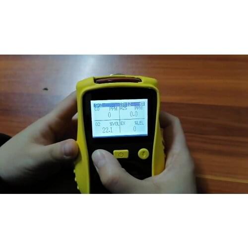 Small Diffusion Carbon monoxide Hydrogen sulfide Oxygen Combustible CO H2S O2 EX multi 4 in 1 gas test analyzer