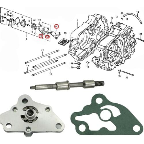 Motorcycle Engine Oil Pump For Honda XR50 CRF50 XR70 CRF70 ATC70 All Years Z50 CT70 1982 XR CRF 50 70