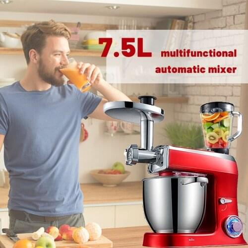 2021 New 7.5LBlender 1500W Bowl-lift Stand Mixer Kitchen Stand Food Milkshake/Cake Mixer Dough Kneading Machine Maker food mixer