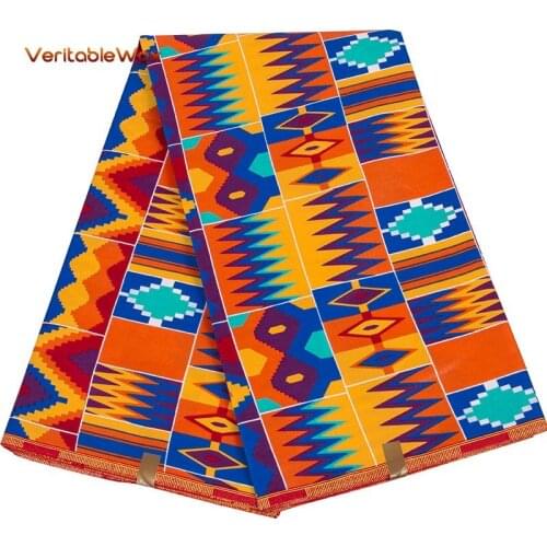 Fashion Ankara African Printed Wax Fabric 100% Cotton High Real Wax Pagne For long Dress Sewing Crafts Loincloth Tissu 24FS1402