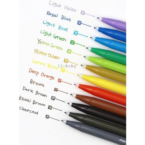 Monami Plus Pen 3000 Water Color Pen Set, Water Based Fiber Nib Gel Pen, 12/ 24/ 36/48 Colors Set,0.4mm Fine tip,Art supplies