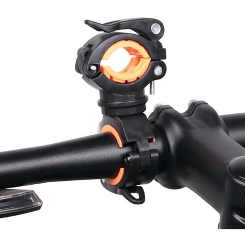 2020 New Bicycle Light Bracket Bike Lamp Holder LED Torch Headlight Pump Stand Quick Release Mount 360 Degree Rotatable holder