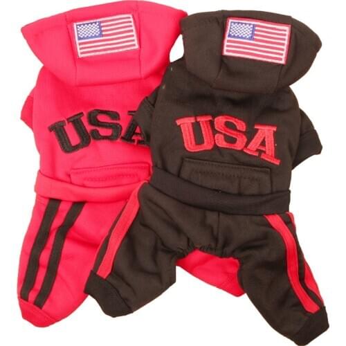 Pet Dog Clothes Winter Dog Jumpsuit Puppy Hoodies Sweatshirt Coat Outfit Chihuahua Poodle Pomeranian Schnauzer Yorkie Clothes