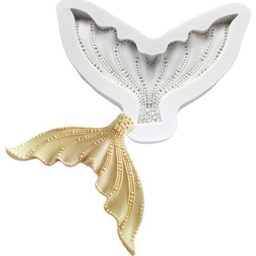 Wholesale 10 pcs Mermaid Tail 100% Platinum Silicone Sugarcraft Mold Fondant Cake Decorating Tools Bakeware