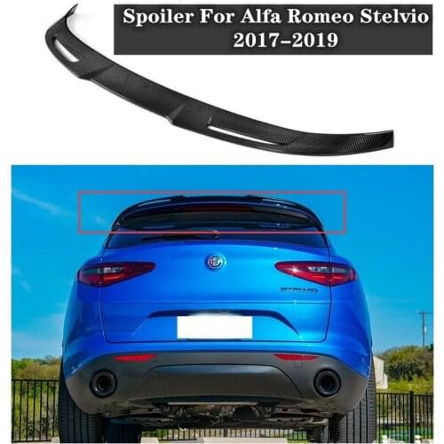 High quality Carbon Fiber Rear Trunk Lip Spoiler Wing Fits For Alfa Romeo Stelvio 2017 2018 2019