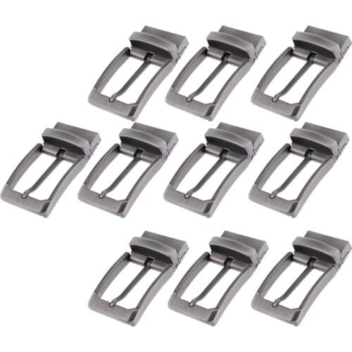 10PCS Men Reversible Mens Alloy Antique Belt Buckle Single Prong Rectangular