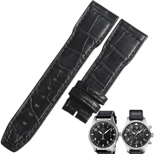 WENTULA watchband for CHRONOGRAPH alligator skin /crocodile grain IW377714 IW377701