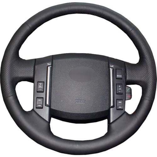 Hand Sewing Car Steering Wheel Cover Wrap Leather Suede For Land Rover Freelander 2 2007 2008 2009 2010 2011 2012 Car Styling