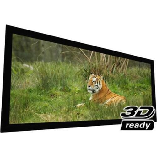 F1VFGG Homecinema Most Economical Fixed Frame Projector Projection Screen4:3 VideoFormat with High Gain 3D Silver grey material