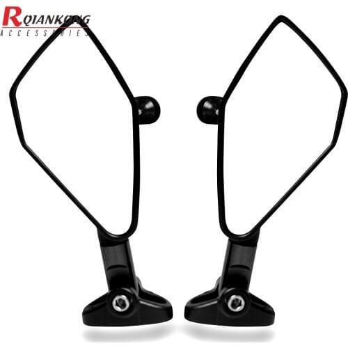 Universal Aluminum motorcycle Mirror Moto Rear Side Blue Glass Mirror For honda yamaha R1 R3 R6 kawasaki Z750 Z800 bmw honda