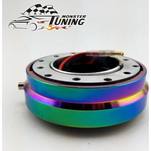 Tuning Monster High Quality Universal Thin Version Steering Wheel Quick Release Hub Adapter Snap Off Boss kit Neo Chrome