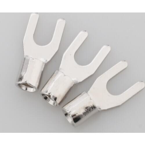 VIBORG VP201 Pure Copper Rhodium plated High-end Power Connector for Y Lug terminal 6pcs/set