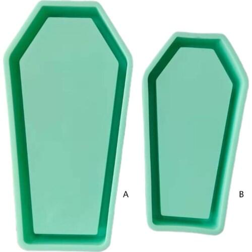 1Pc Coffin Box Epoxy Resin Mold Storage Case Silicone Mould DIY Crafts Polymer Clay Jewelry Container Making Tool